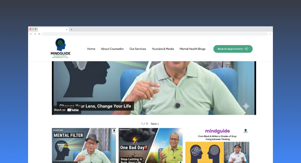 MindGuide Website UI/UX Design By Stintlief Technologies