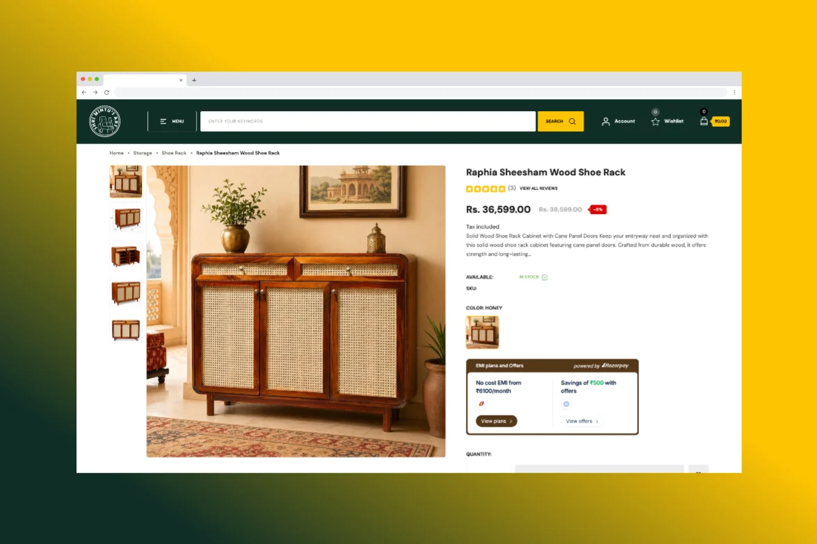 Shrimintus Art Website UI/UX Design By Stintlief Technologies